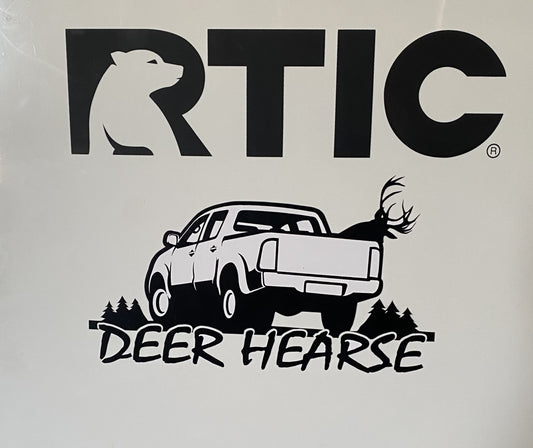 Deer Hearse Decal - Black